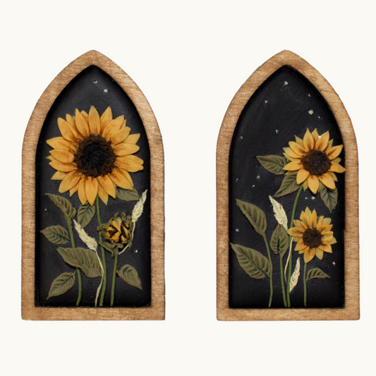 Framed Sunflower Garden Earrings