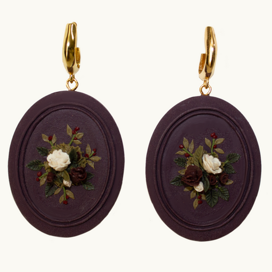 Plum Bouquet Earrings