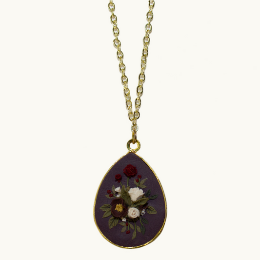Plum Bouquet necklace