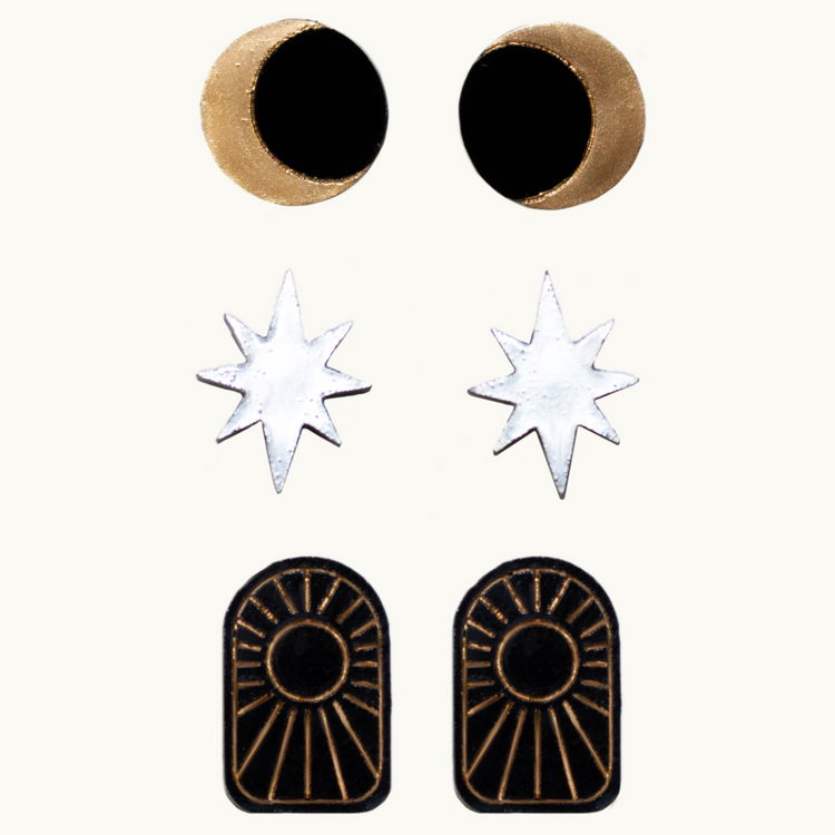Celestial Stud Earring Set
