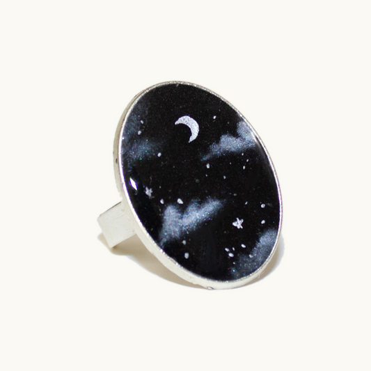 Statement Night Sky Ring | Silver