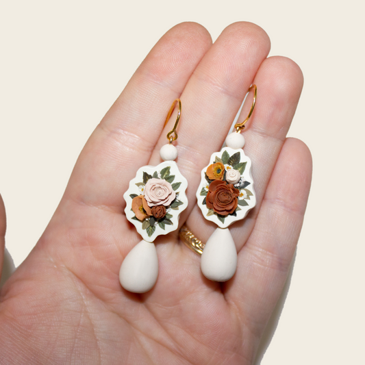 Boho Rose Bead Earrings