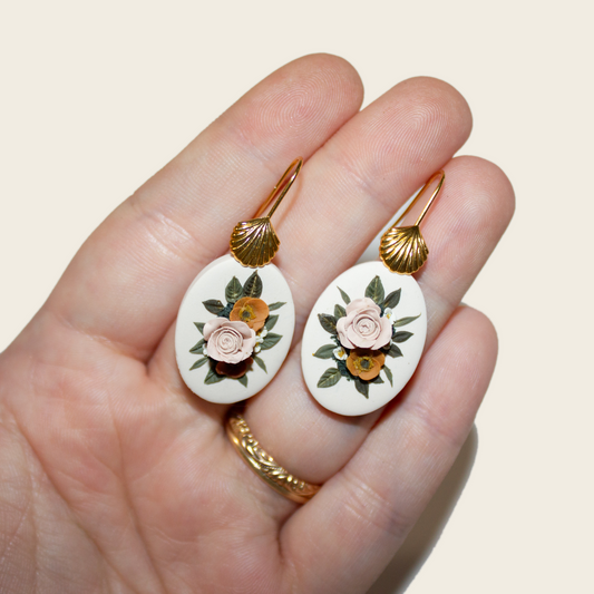 Boho Rose Bouquet Earrings