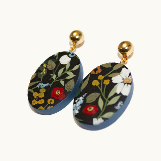 Oval Fall Slab Earrings | September 2023