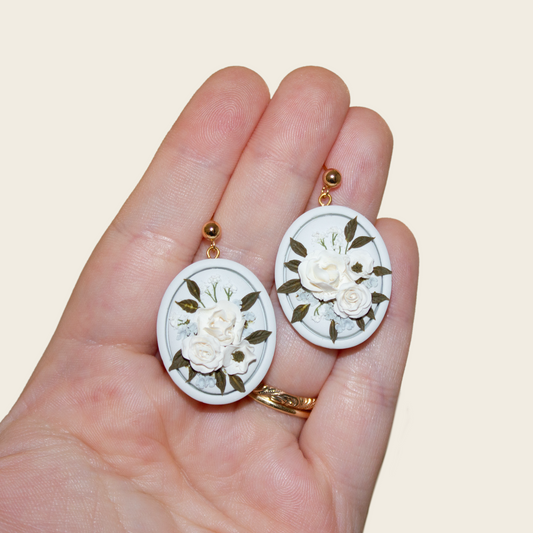 22 | Peony + Rose Bouquet Earrings