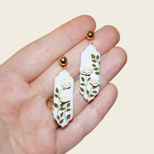 19 | Powder Blue Rose Garden Earrings
