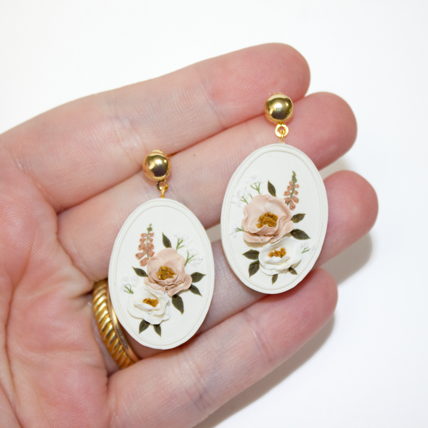 09 | Peony + Foxglove Bouquet Earrings