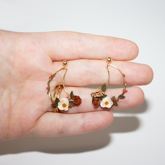 Floral Moon Earrings | July Mini-Drop