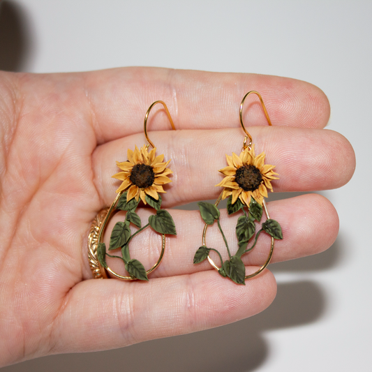 Sunflower Earrings | July Mini-Drop