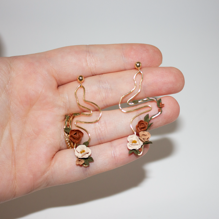 Floral Snake Earrings | July Mini-Drop
