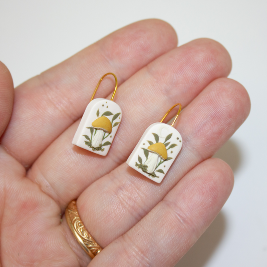 Mini Berry Mushroom Earrings