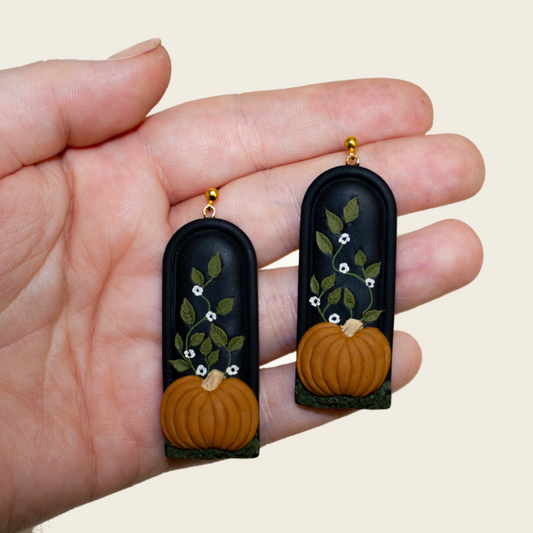 05- Tall Pumpkin Patch Earrings