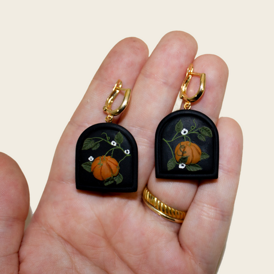 06- Pumpkin Patch Earrings | Black