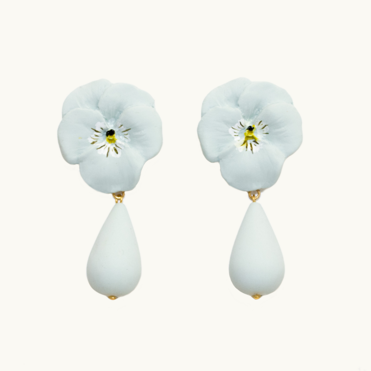 Blue Beaded Violet Earrings | Wild Violet Series