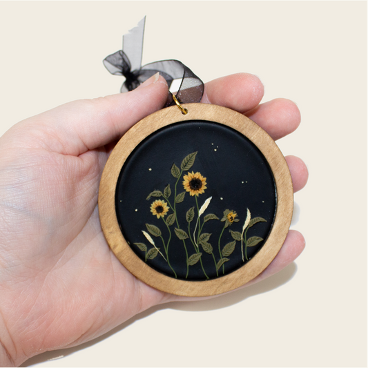 Framed Sunflower Ornament