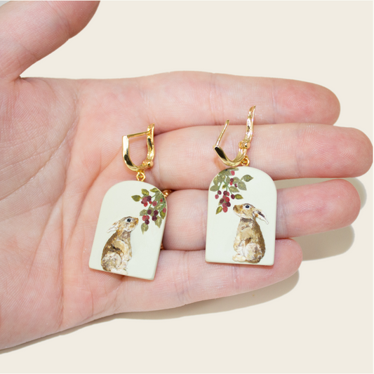 Sculpted Bunny Earrings