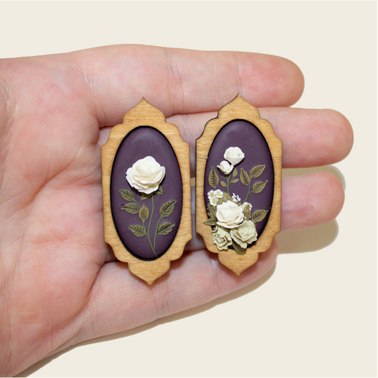 Framed Moroccan Rose Garden Earrings