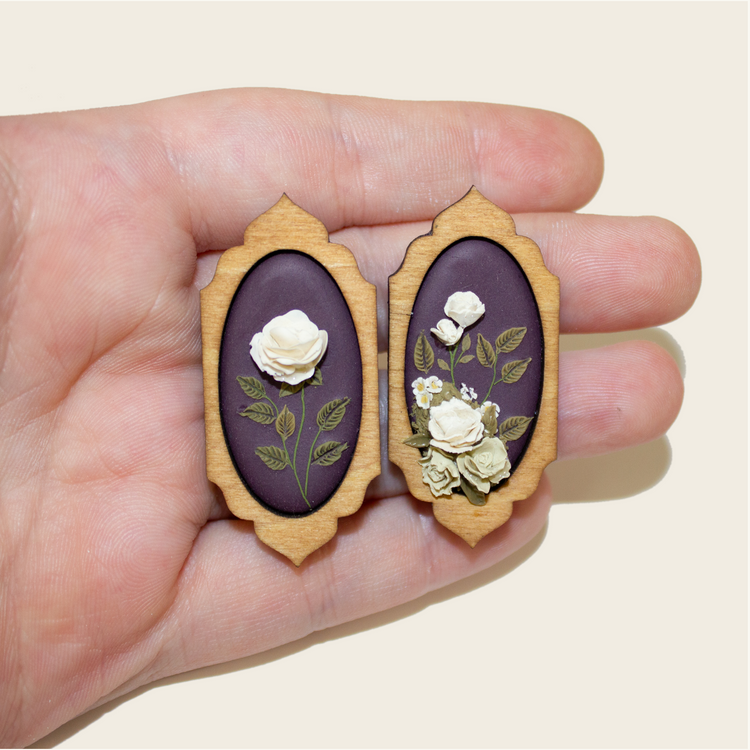 Framed Moroccan Rose Garden Earrings