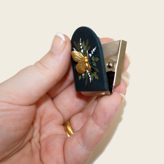 Teal Butterfly Picture Clip Magnet