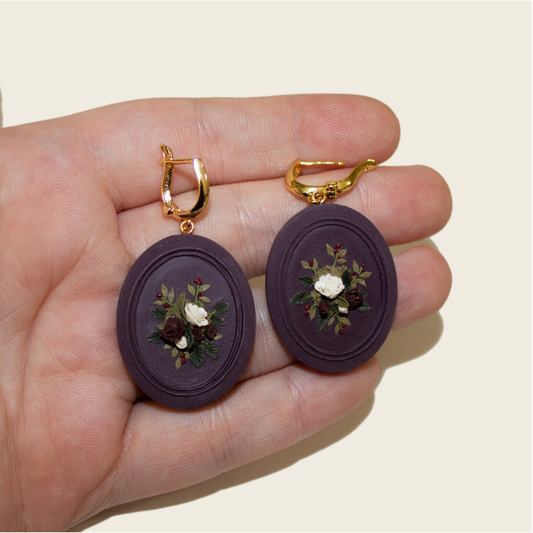 Plum Bouquet Earrings