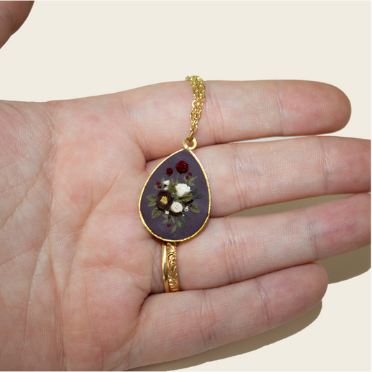 Plum Bouquet necklace