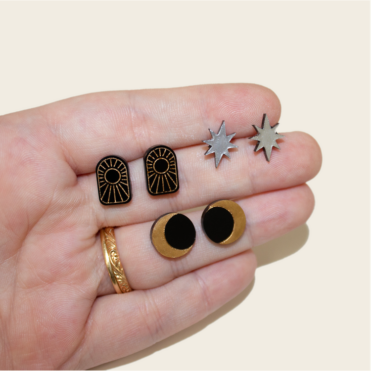 Celestial Stud Earring Set
