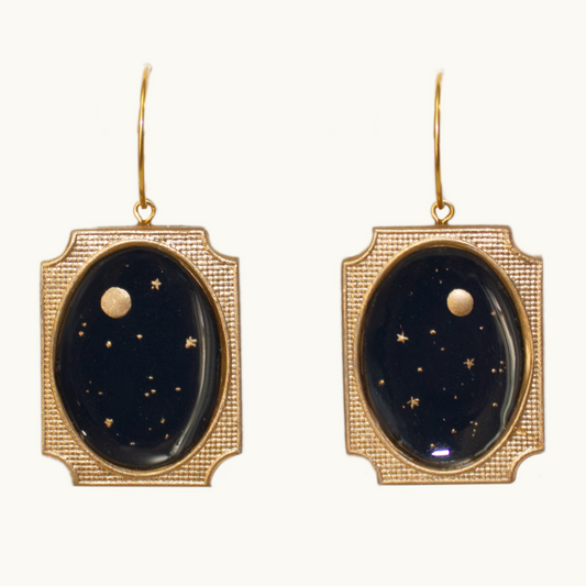 Looking Glass Earrings | Textured Square Frame