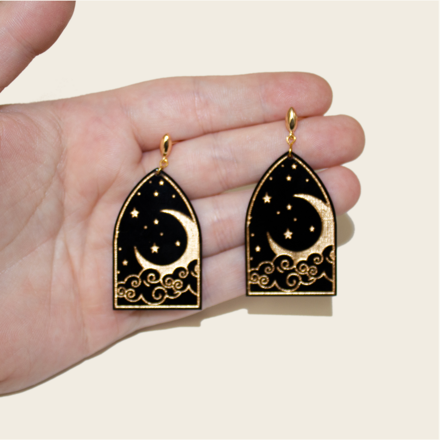 Cloudy Night Sky Earrings