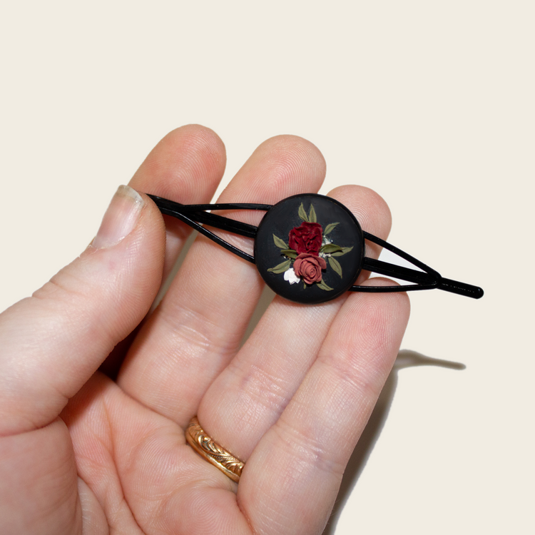 Black Bouquet Hair Clip