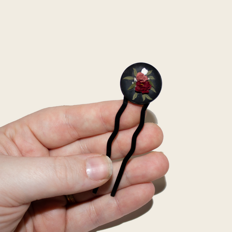 Black Bouquet Hair Pin