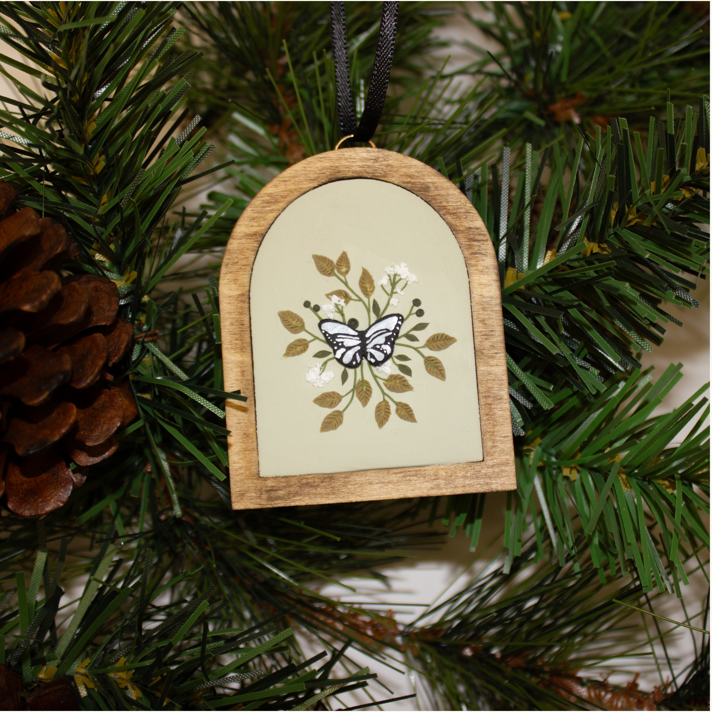 Framed Butterfly Bouquet Ornament
