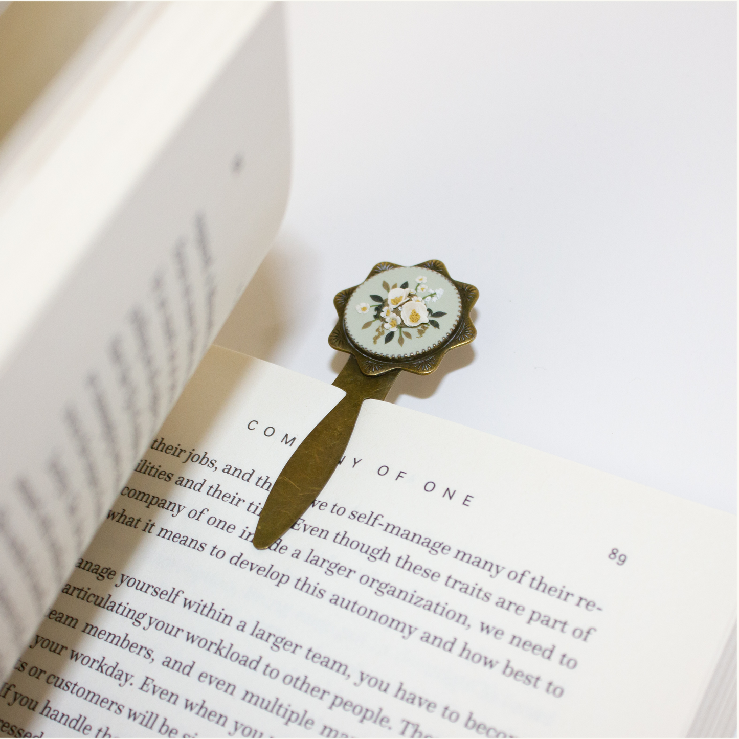 Brass Bouquet Bookmark