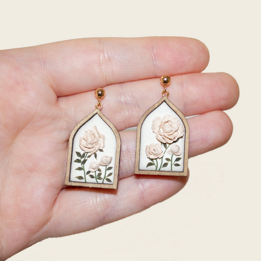 33 | Framed Peony Garden | Moroccan Arch