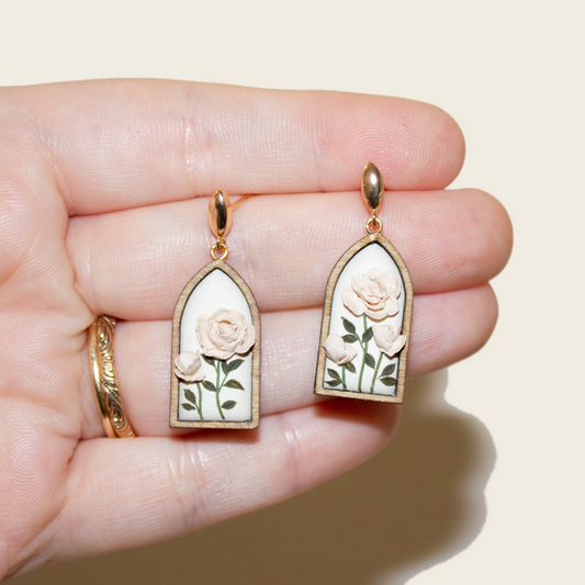 35 | Framed Peony Garden | Small Cathedral Arch