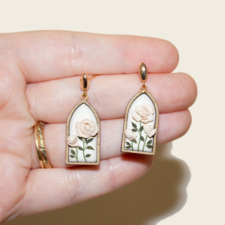 35 | Framed Peony Garden | Small Cathedral Arch