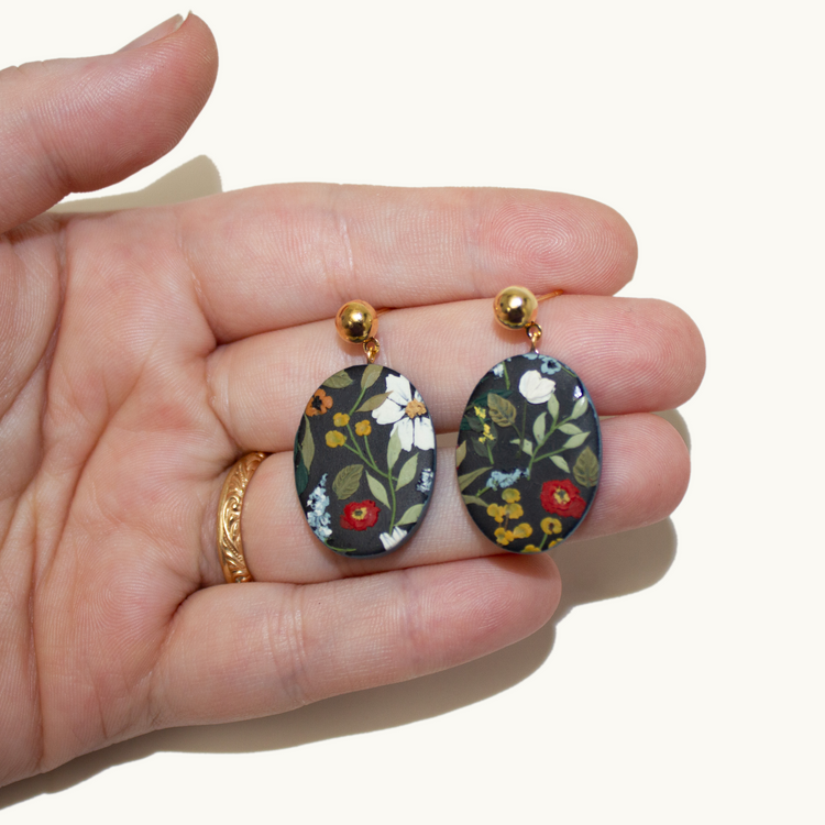 Oval Fall Slab Earrings | September 2023