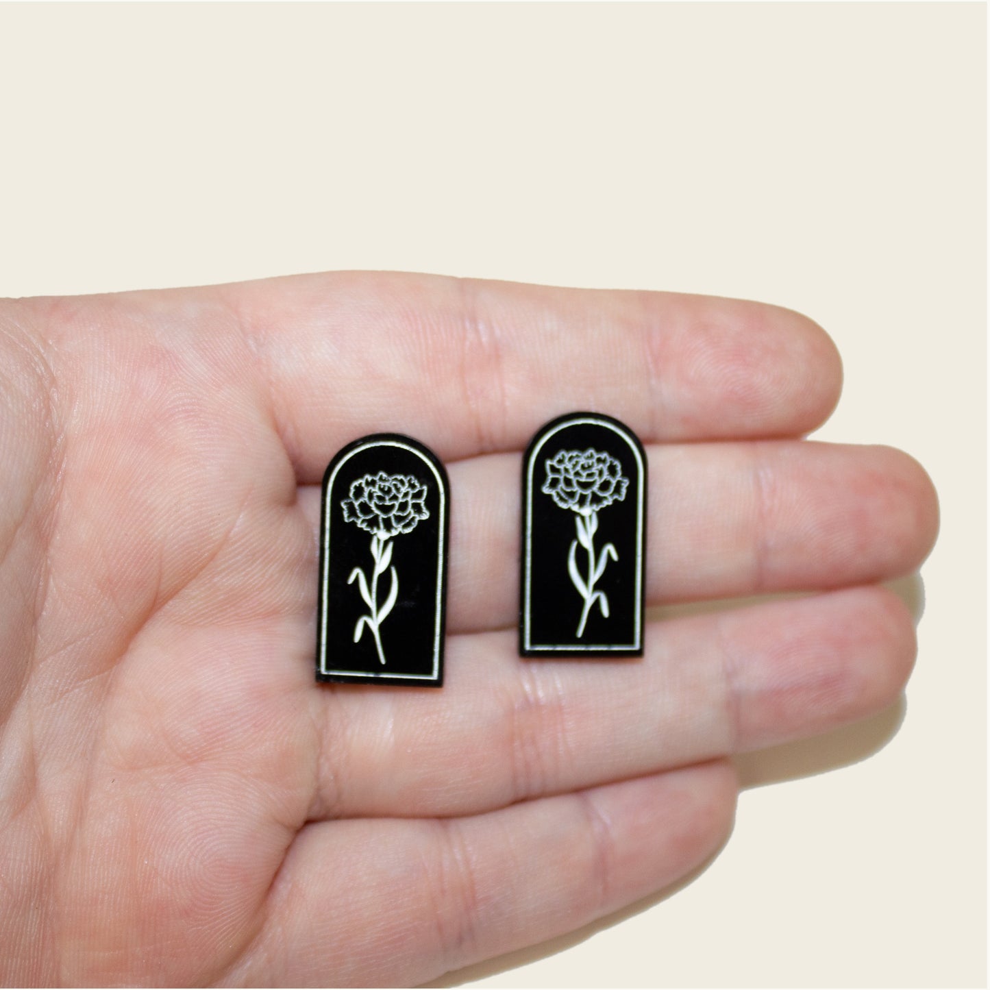 Birth Month Flower Stud Earrings | Customizable
