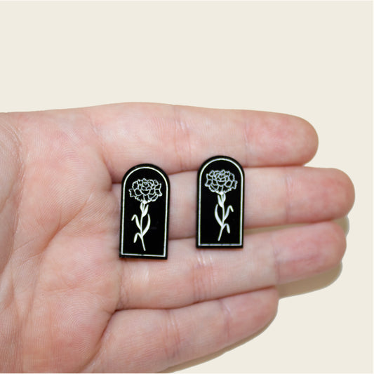 Birth Month Flower Stud Earrings | Customizable