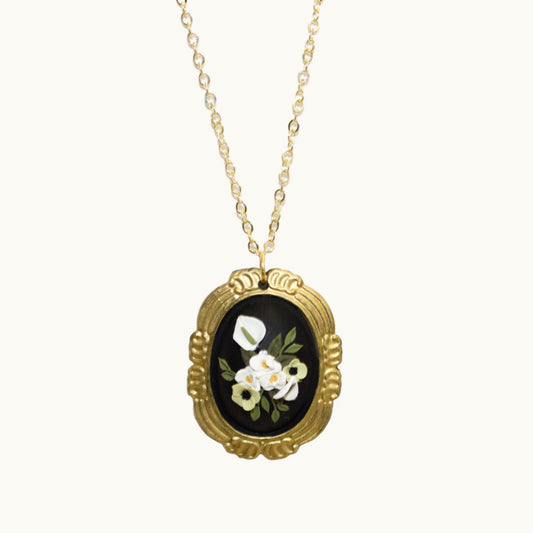 Curated Bouquet Necklace | Black and White Series