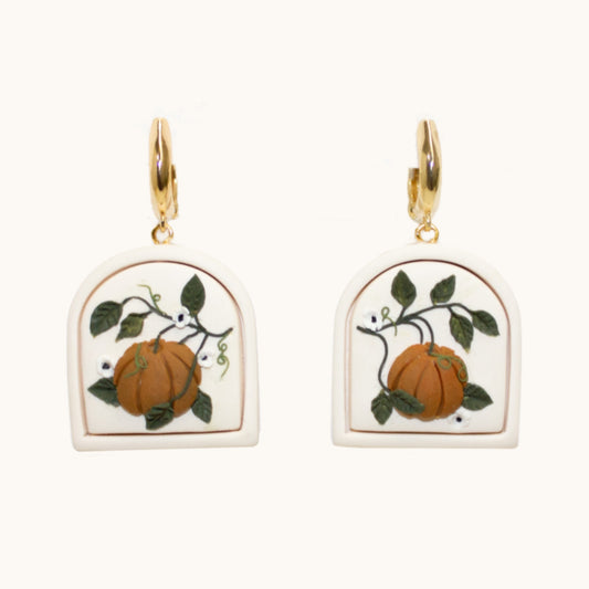 07- Pumpkin Patch Earrings | Cream