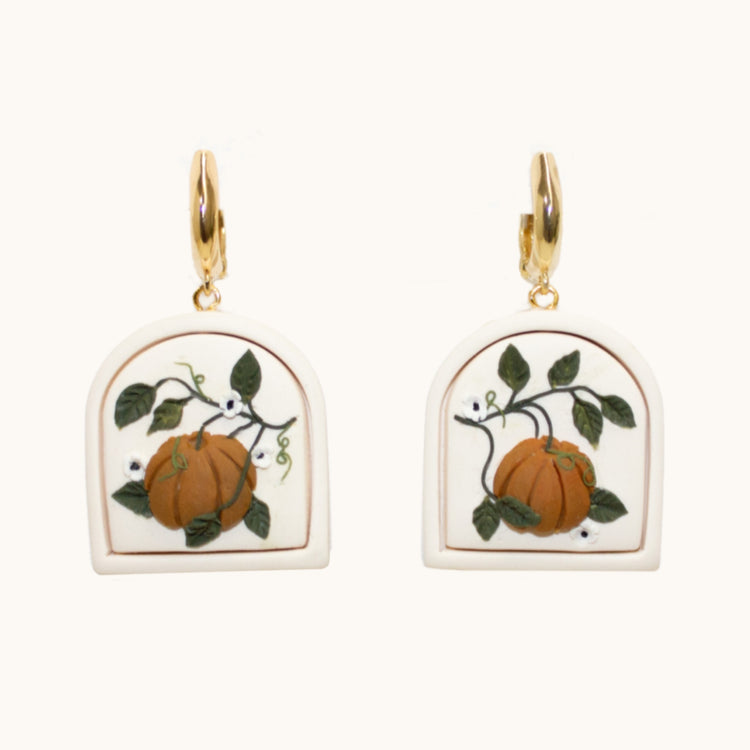 07- Pumpkin Patch Earrings | Cream