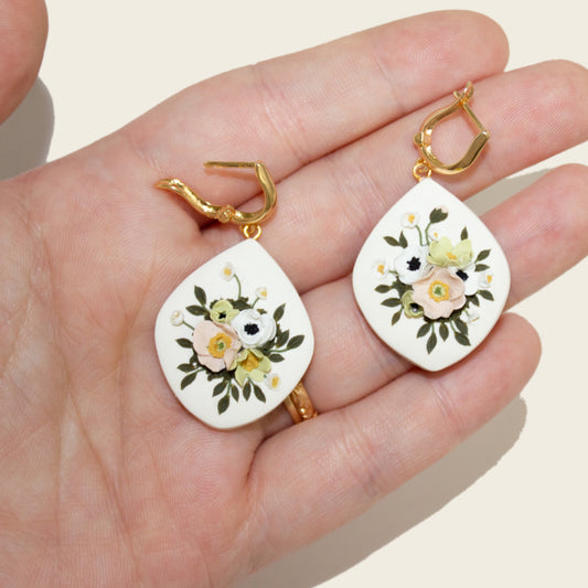 Mal's Oval Bouquet Earrings | Throwback Series