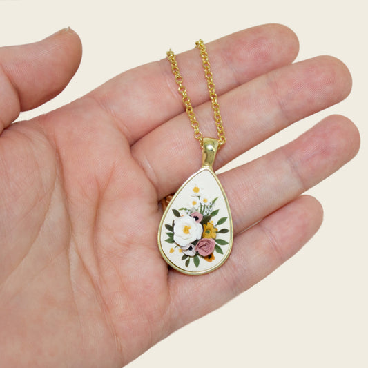 Teardrop Spring Bouquet Necklace | Pendant Series