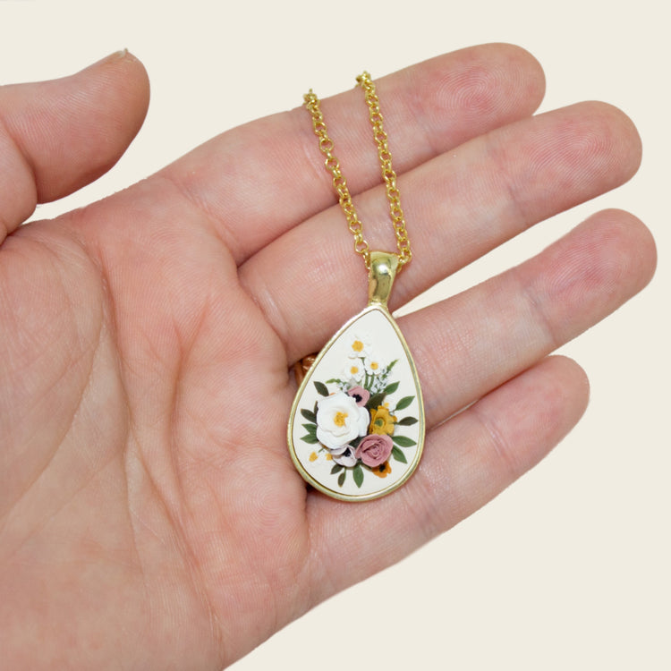 Teardrop Spring Bouquet Necklace | Pendant Series