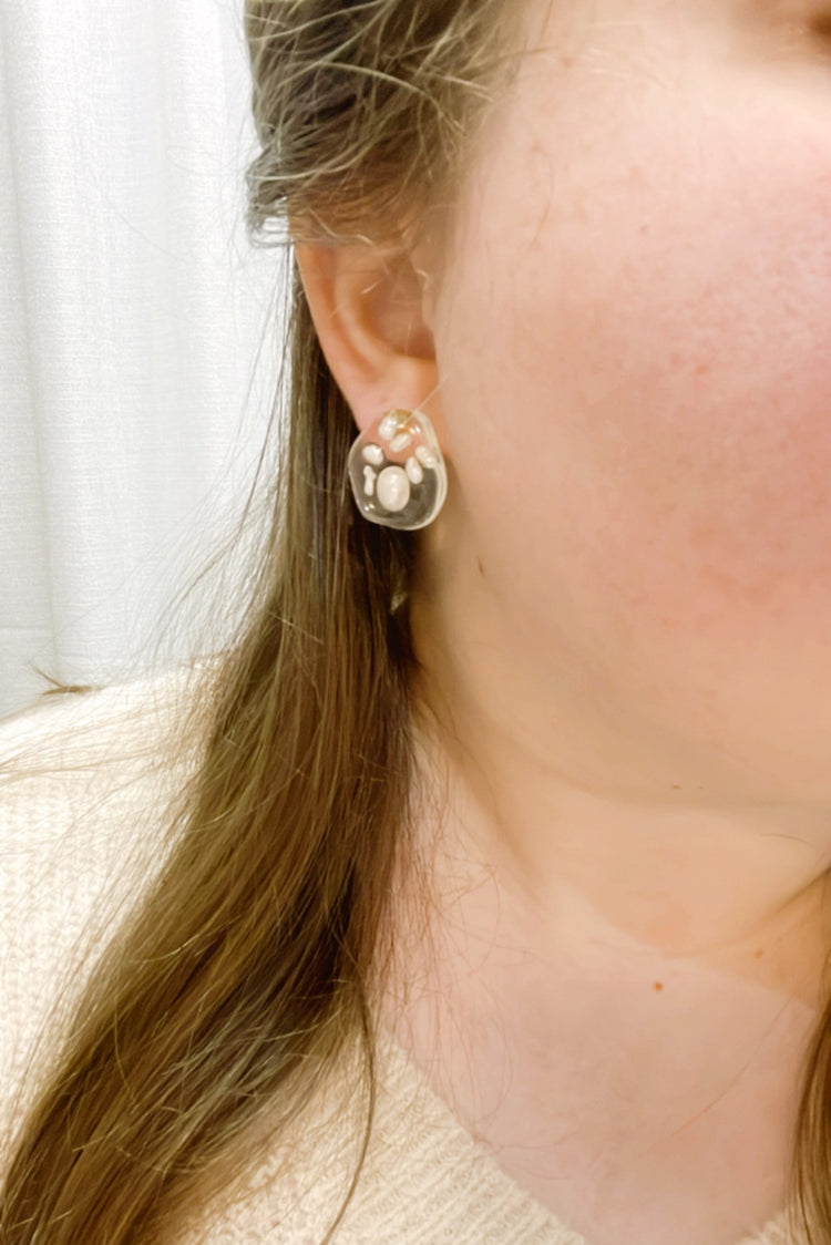 Suspended Pearl Studs