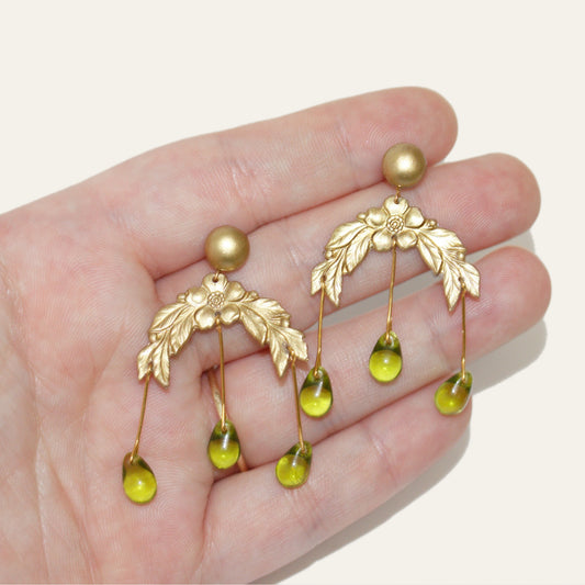 Antique Floral Arch Earrings