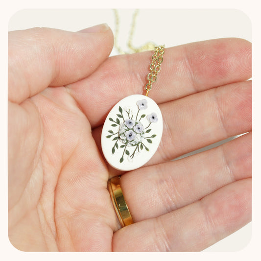 Bouquet Necklace | Baby Blue