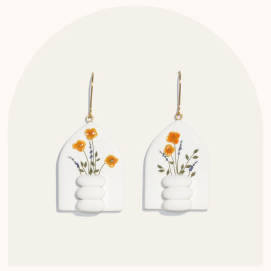 No. 05 | California Poppies | Bubble Vase