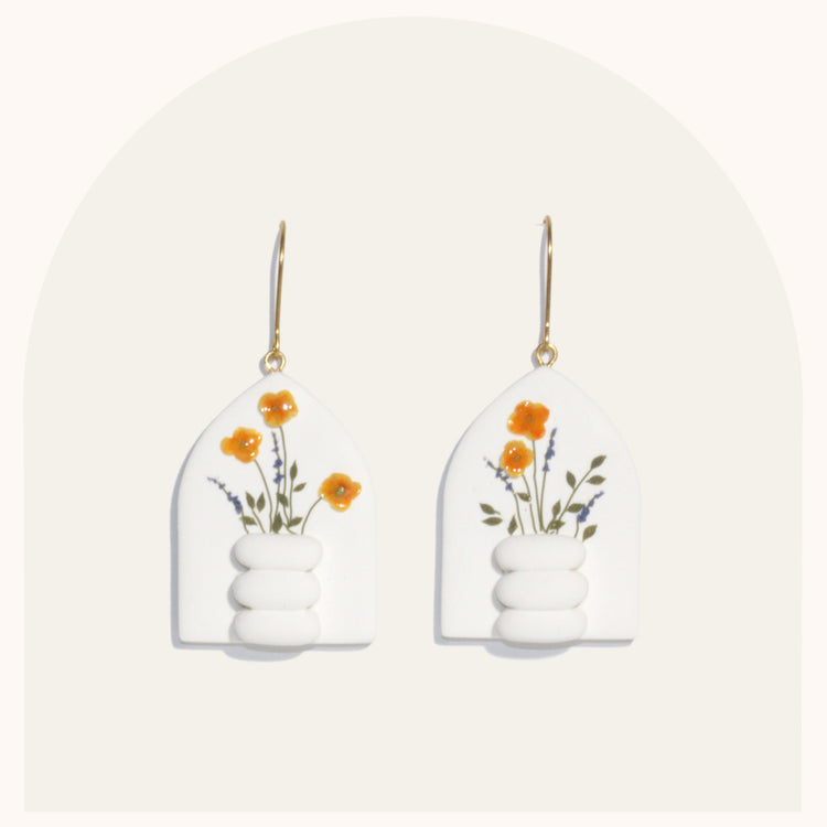 No. 05 | California Poppies | Bubble Vase