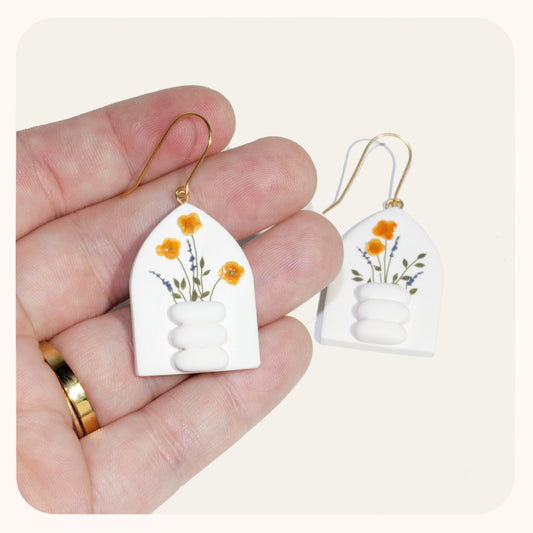 No. 05 | California Poppies | Bubble Vase